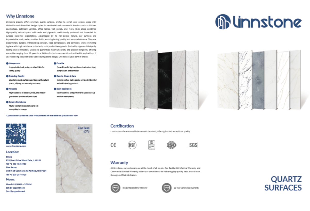 Linnstone Quartz Surfaces Booklet
